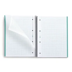 Notebook The Original, Couverture rigide, A4, quadrillage 5x5 mm, 80 feuilles de 1 couleur, Miquelrius, Aqua.