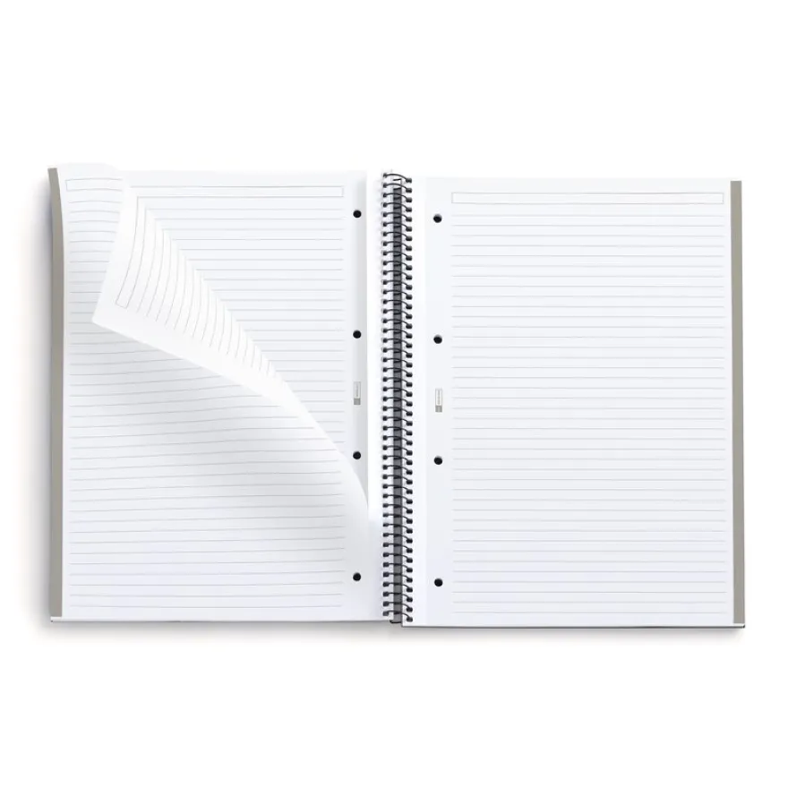 Notebook The Original, Couverture rigide, A4, lignes horizontales, 80 feuilles de 1 couleur, Miquelrius, Grafit.
