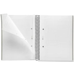 Notebook The Original, Couverture rigide, A5, quadrillage 5x5 mm, 80 feuilles de 1 couleurs, Miquelrius, Grafit.