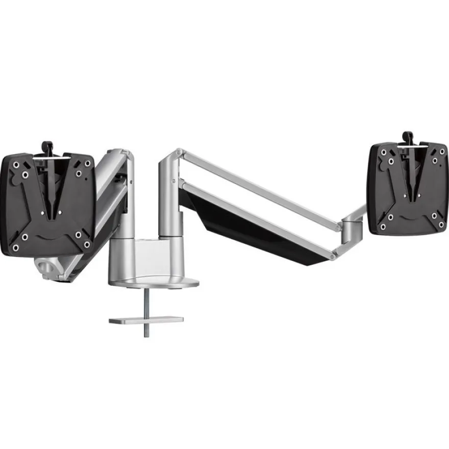 Novus Clu Duo - Support pour écran avec fixation de table - argent / anthracite