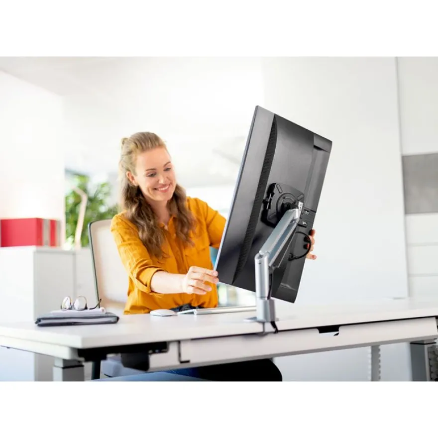 Novus Clu I - Support de table pour moniteur jusqu'à 283mm - argent / anthracite