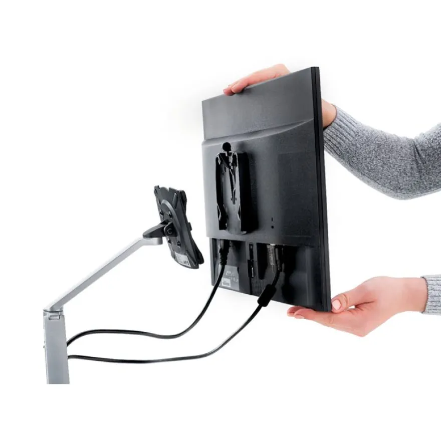 Novus Clu I - Support de table pour moniteur jusqu'à 283mm - argent / anthracite