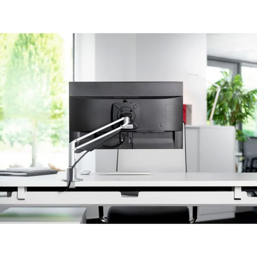 Novus Clu I - Support de table pour moniteur jusqu'à 283mm - argent / anthracite