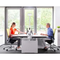 Novus Clu II - Support de table pour moniteur jusqu'à 433mm - argent / anthracite