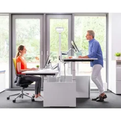 Novus Clu II - Support de table pour moniteur jusqu'à 433mm - argent / anthracite