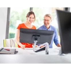 Novus Clu II - Support de table pour moniteur jusqu'à 433mm - argent / anthracite