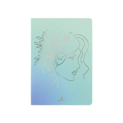Oberthur - Cahier de notes - A5 (145 x 210 mm) - 100 feuilles / 200 pages - papier ivoire - doublé - couverture couleur menthe
