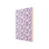Oberthur - Cahier de notes - A5 (144 x 208 mm) - 100 feuilles / 200 pages - papier ivoire - doublé - purple flowers