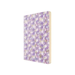 Oberthur - Cahier de notes - A5 (144 x 208 mm) - 100 feuilles / 200 pages - papier ivoire - doublé - purple flowers