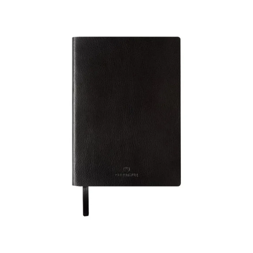 Oberthur - Carnet de notes en cuir - A6 - noir