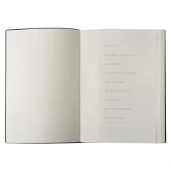 Oberthur - Carnet de notes en cuir - A6 - noir