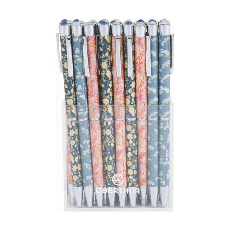 Oberthur - Mini stylo à bille - modèle Ancora - motifs floraux