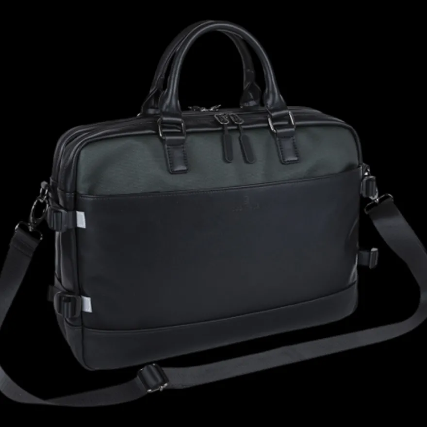 Oberthur - Sacoche pour ordinateur 15.6 - noir vert Halifax