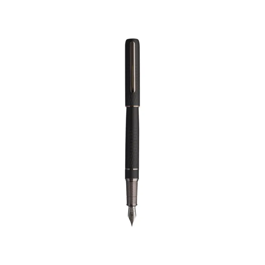 Oberthur Athènes - Stylo plume - noir/gun
