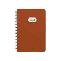 Oberthur Bali - Cahier de notes - fil-o - B6 (125 x 176 mm) - 100 feuilles / 200 pages - papier ivoire - doublé - couverture marron
