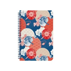 Oberthur Bali - Cahier de notes - fil-o - B6 (125 x 176 mm) - 100 feuilles / 200 pages - papier ivoire - doublé - couverture rouge
