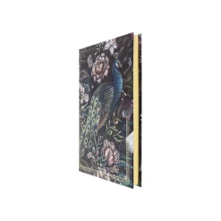 Oberthur Baroque - Cahier de notes - A5 (148 x 210 mm) - 100 feuilles / 200 pages - papier ivoire - doublé - paon - couverture noire