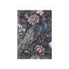 Oberthur Baroque - Cahier de notes - A5 (148 x 210 mm) - 100 feuilles / 200 pages - papier ivoire - doublé - paon - couverture noire
