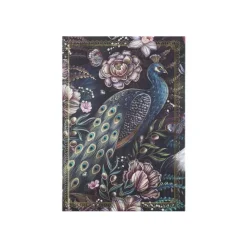 Oberthur Baroque - Cahier de notes - A5 (148 x 210 mm) - 100 feuilles / 200 pages - papier ivoire - doublé - paon - couverture noire