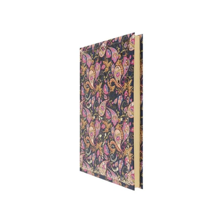 Oberthur Baroque - Cahier de notes - A5 (148 x 210 mm) - 100 feuilles / 200 pages - papier ivoire - doublé - pink paisley - couverture rose