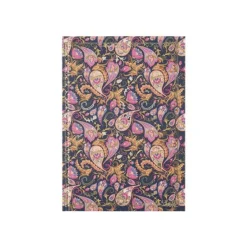 Oberthur Baroque - Cahier de notes - A5 (148 x 210 mm) - 100 feuilles / 200 pages - papier ivoire - doublé - pink paisley - couverture rose