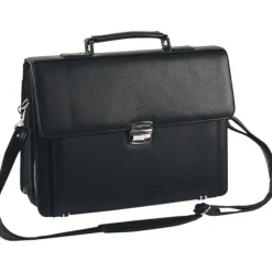 Oberthur Bradford - Cartable rigide 2 compartiments - noir - 29 x 38 x 13 cm
