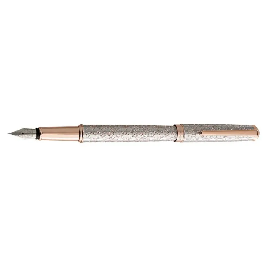 Oberthur Byzance - Stylo plume chrome/cuivré