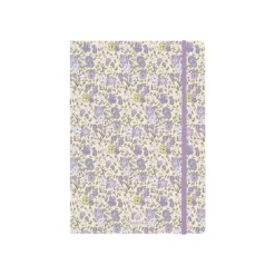 Oberthur Caracas - Cahier de notes - A5 (148 x 210 mm) - 100 feuilles / 200 pages - papier ivoire - doublé - purple flowers
