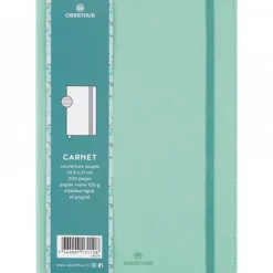 Oberthur Carmen - Carnet de notes souple A5 - ligné - 200 pages - menthe