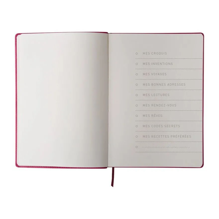 Oberthur Carmen - Carnet de notes rigide A5 - ligné - rose