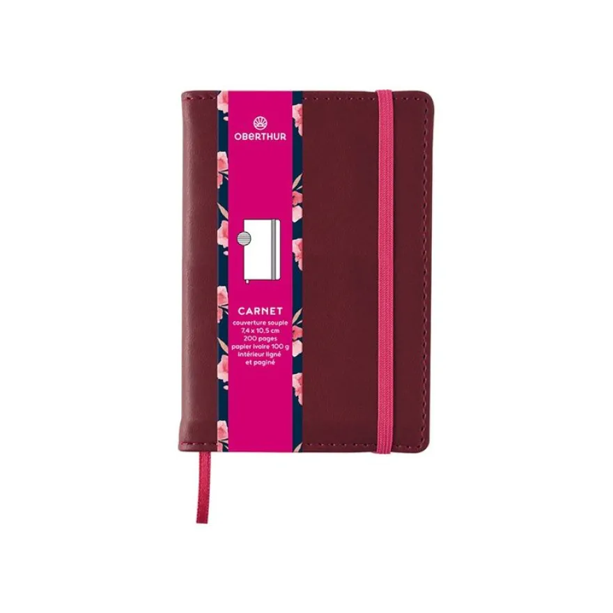 Oberthur Carmen - Carnet de notes A7 - prune