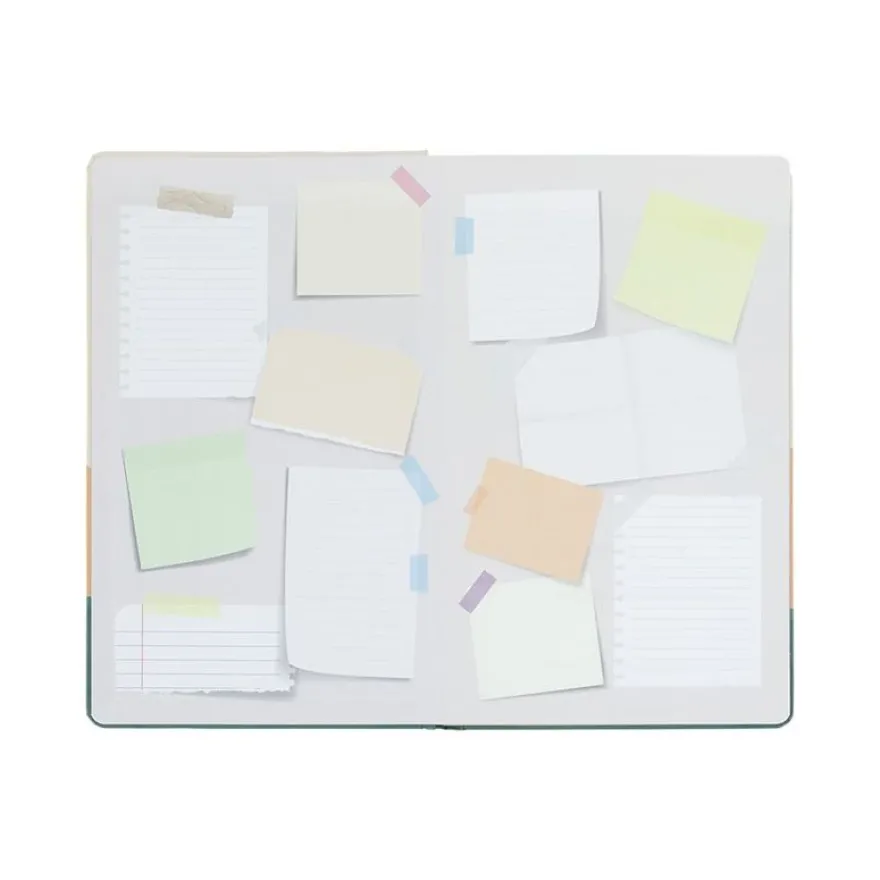 Oberthur Evasion - Cahier de notes - 130 x 210 mm - 100 feuilles / 200 pages - papier ivoire - doublé - voyage