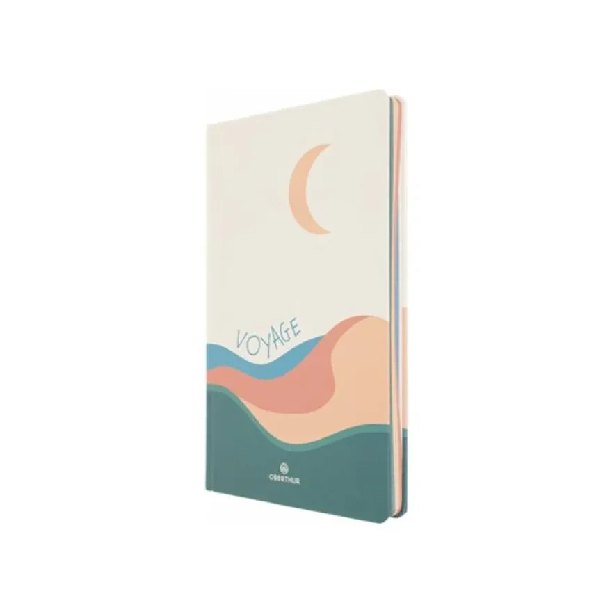 Oberthur Evasion - Cahier de notes - 130 x 210 mm - 100 feuilles / 200 pages - papier ivoire - doublé - voyage