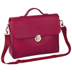 Oberthur Lady Bradford - Cartable rigide 2 compartiments - framboise - 29 x 11,5 x 36 cm
