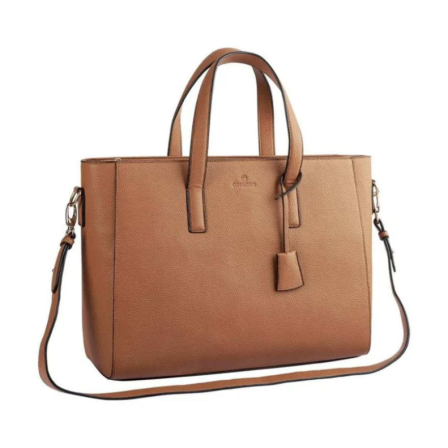 Oberthur Lady Bradford - Sac cabas pour ordinateur 15,6" - camel