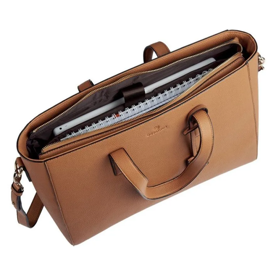 Oberthur Lady Bradford - Sac cabas pour ordinateur 15,6" - camel