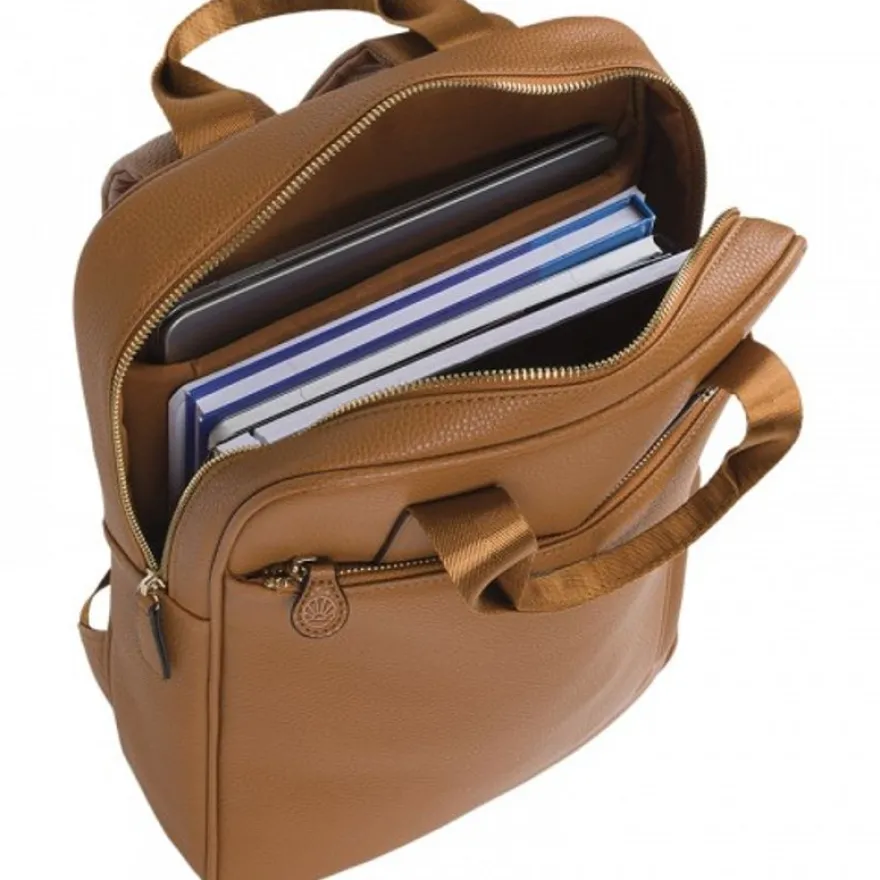 Oberthur Lady Bradford - Sac à dos pour ordinateur 15,6" - camel