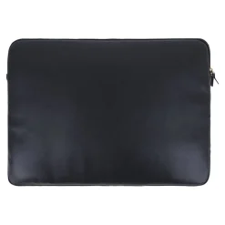 Oberthur Lisbonne - Housse Ordinateur 15,6'' Noir – Élégante et Protectrice, Mix-Matière Tressé/Lisse, Poche A4, Intérieur Mousse