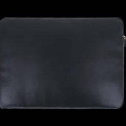 Oberthur Lisbonne - Housse Ordinateur 15,6'' Noir – Élégante et Protectrice, Mix-Matière Tressé/Lisse, Poche A4, Intérieur Mousse