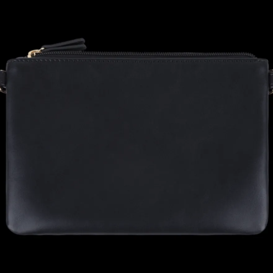 Oberthur Lisbonne - Sac Bandoulière Noir – Élégant en Mix-Matière Tressé/Lisse, Poche Avant Aimantée, Bandoulière Amovible