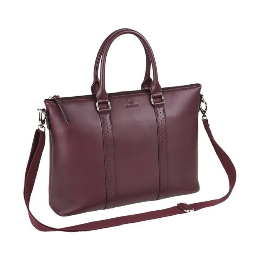 Oberthur Locmaria - Sac cabas pour ordinateur portable 15,6" - prune