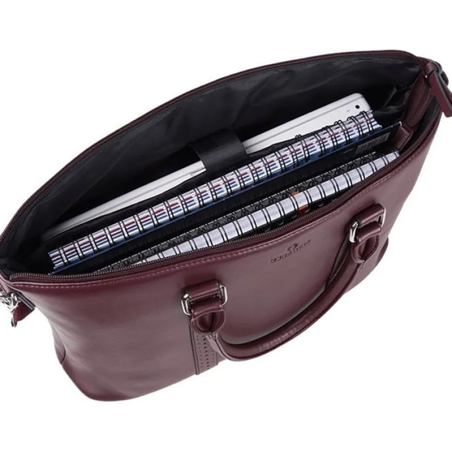 Oberthur Locmaria - Sac cabas pour ordinateur portable 15,6" - prune