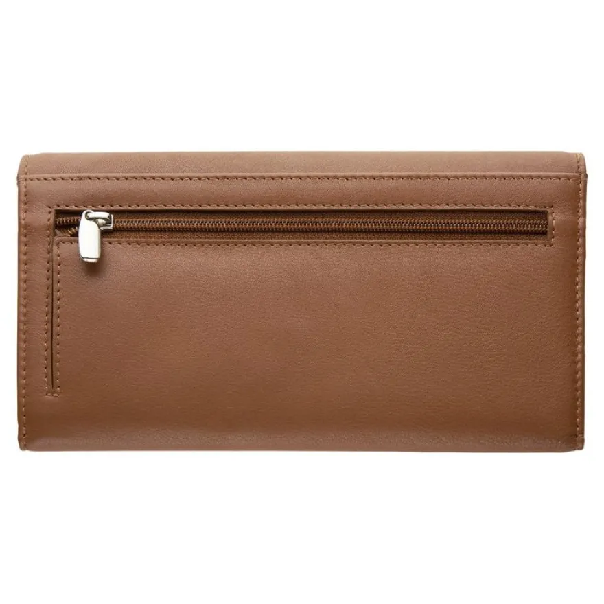 Oberthur London - Portefeuille compagnon cuir camel