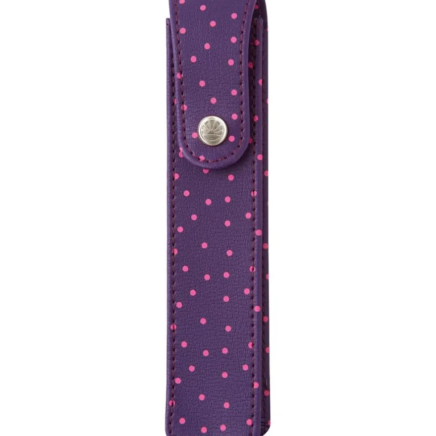 Oberthur Miss - Étui simple pour stylo - violet/pois fuchsia