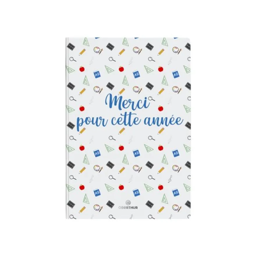 Oberthur Mots doux - Carnet de notes souple - A5 - ligné - 200 pages - merci pour cette année