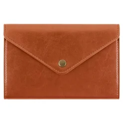 Oberthur Naples - Cahier de notes - A6 (105 x 148 mm) - 72 feuilles / 144 pages - doublé (6,5 mm) - cognac - polyuréthane (PU)
