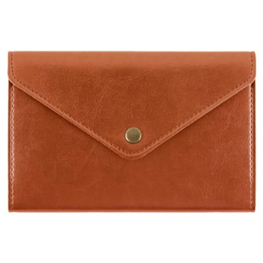 Oberthur Naples - Cahier de notes - A6 (105 x 148 mm) - 72 feuilles / 144 pages - doublé (6,5 mm) - cognac - polyuréthane (PU)