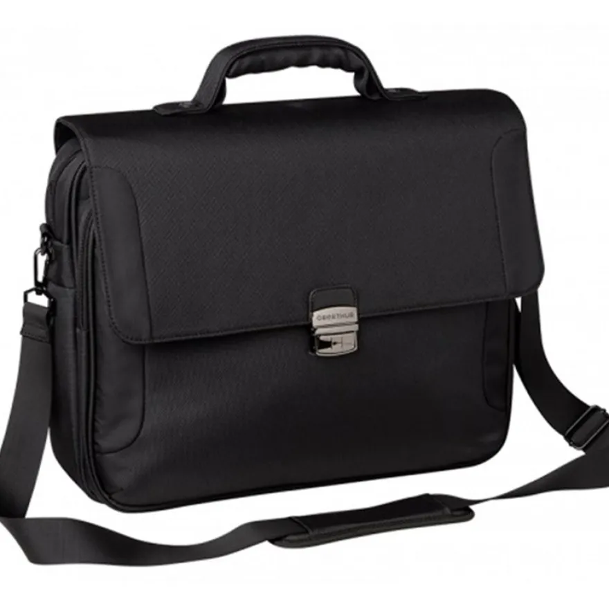 Oberthur Oklahoma - Cartable souple 2 compartiments - noir - 41 x 12 x 36 cm