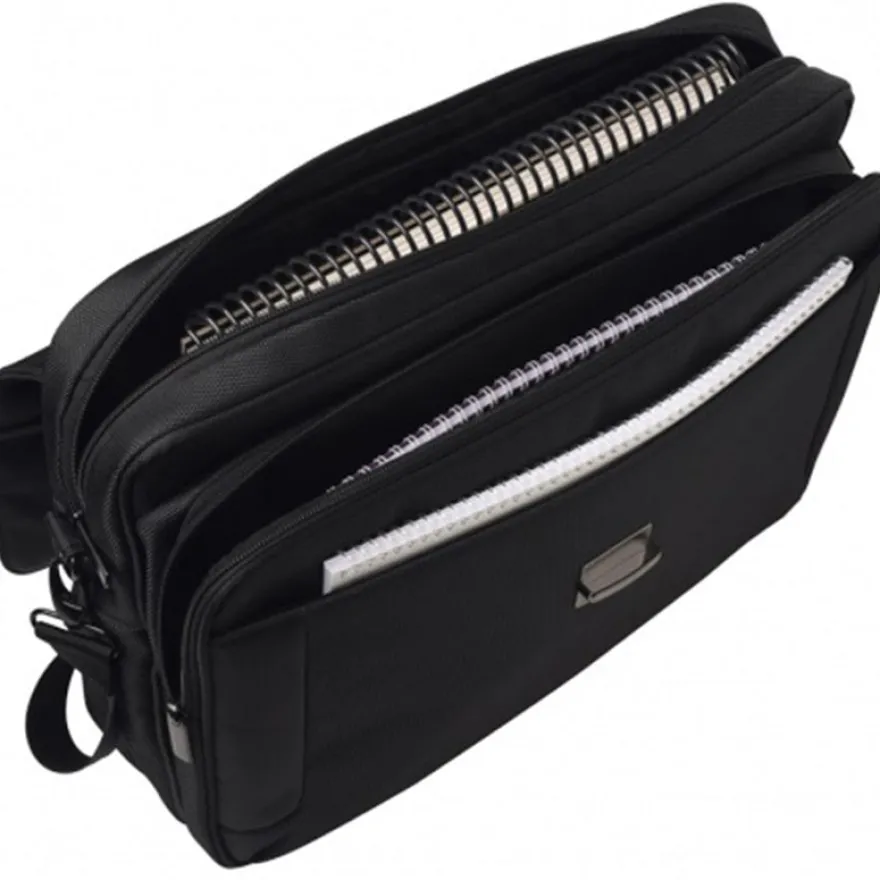 Oberthur Oklahoma - Cartable souple 2 compartiments - noir - 41 x 12 x 36 cm