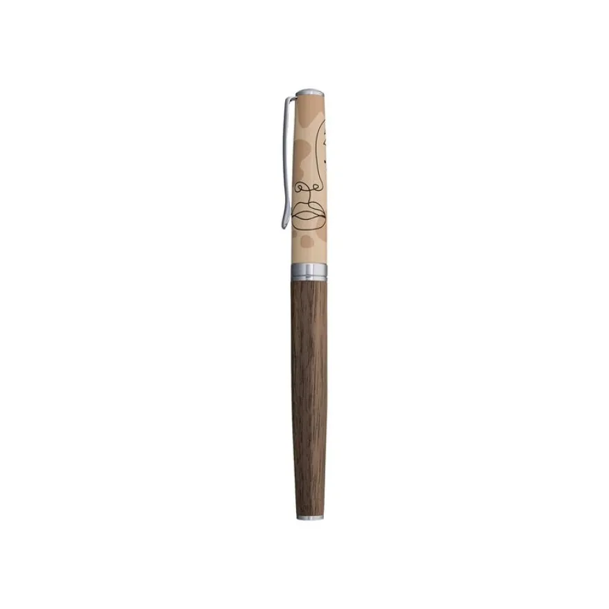 Oberthur Olympe - Stylo plume - noyer